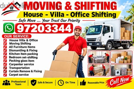 HOUSE SHIFTING " MOVING " PACKING " TRANSPORT " MOVERS "Muscat Movers