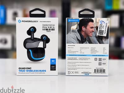 Brand New Powerology Quads Earbuds in Oman | Noise Cancellation