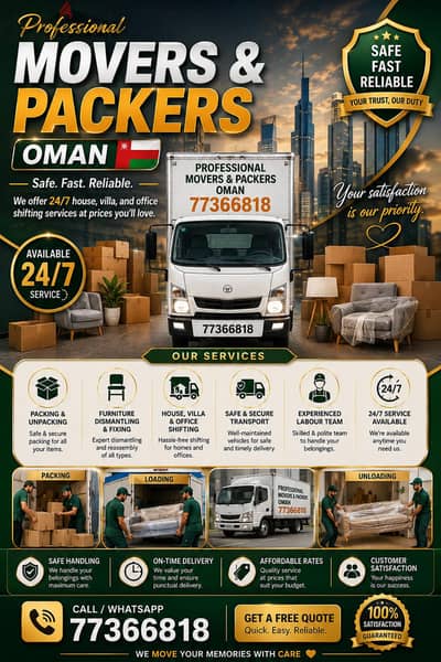 All Over Oman House shifting & villa shifting