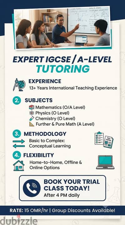 Tuition for Maths, Physics and Chemistry