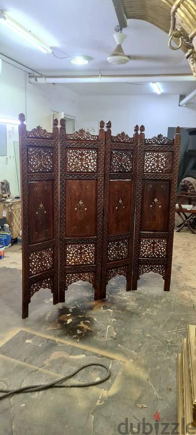 Original Rosewood 4 door screen with original brass engravings