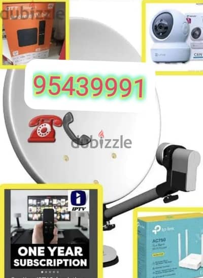 all satellite installation dish receiver Airtel nilsat arabsat LED