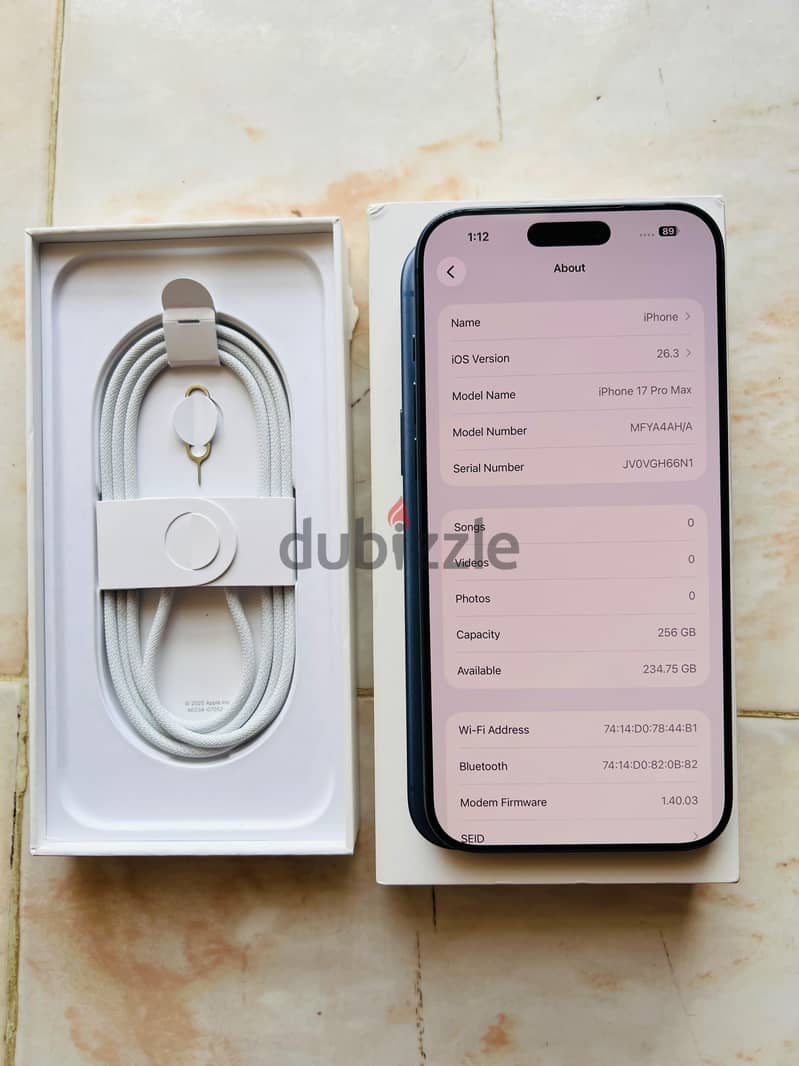 iPhone 17 Pro Max-Arabic version 100%Btry-5 month Apple warranty 1