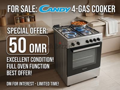 4 gas cooker candy