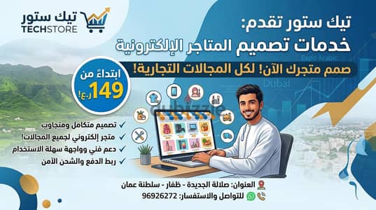 تصميم المتاجر الإلكترونية باحترافية وباسعار تنافسية