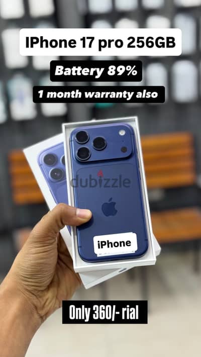 iPhone 17 Pro 256GB battery 89% 1 month warranty also amazing