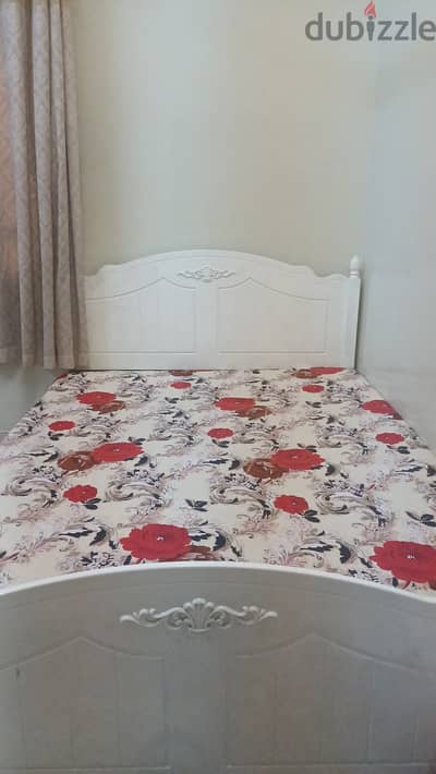 Queen size bed and mattress
