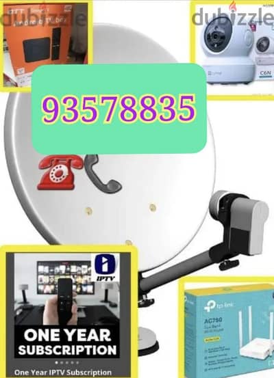 all satellite installation dish receiver Airtel nilsat arabsat LED