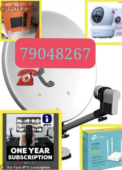 all satellite installation dish receiver Airtel nilsat arabsat LED