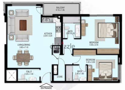 Marina View - 2 Bedroom - Sustainable City Yiti - Family residency -installment-Free Charge 5 Years