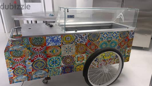 italian style portable gelato cart