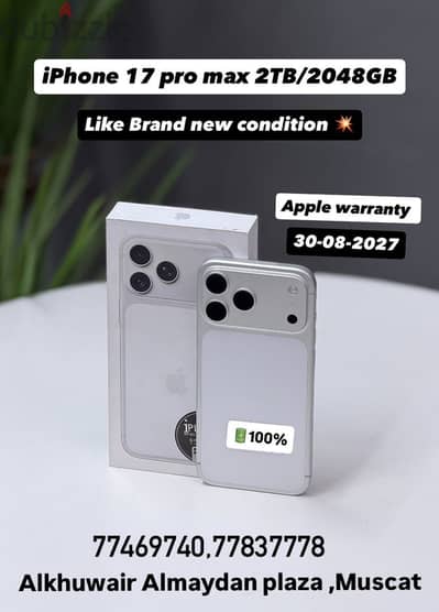 iPhone 17 Pro Max 2TB amazing phone only 1 week used best price also