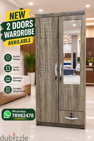 Brand New 2 doors wardrobe – Available Now!