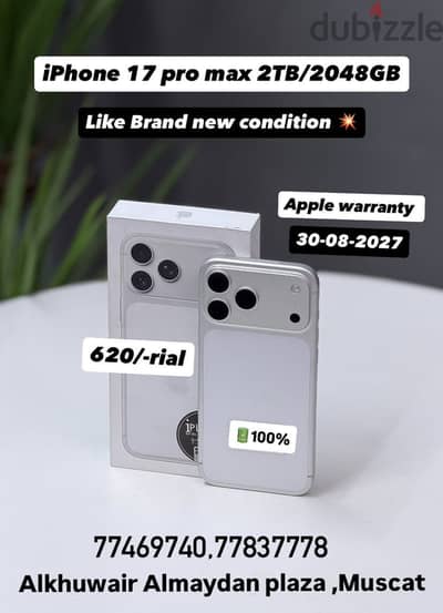 iPhone 17 Pro Max 2TB 2048GB with box amazing condition also
