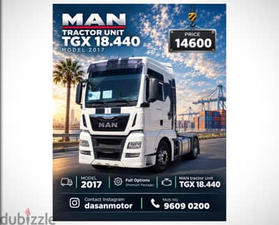 MAN TRACTOR UNIT, TGX 18.440   Full options  Model 2017