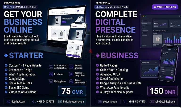 Modern Website Design, E-Commerce, Digital Marketing, Email/SMS Campaigns, IT Support 4