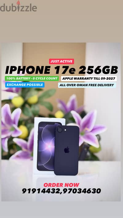 Apple - iPhone 17e 256gb just active 0 cycle count