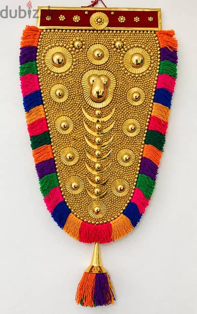 Traditional Kerala Golden Wall Hanging