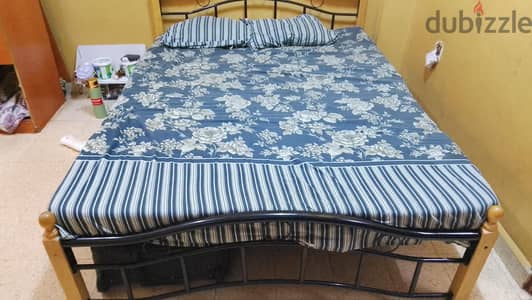 iron frame double bed
