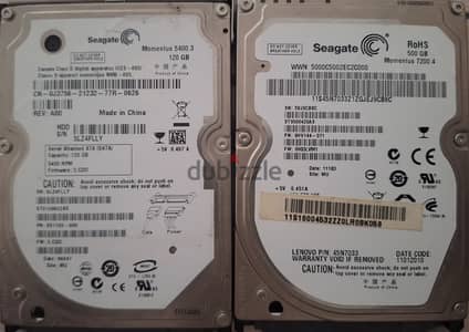 500gb and 128gb SSD