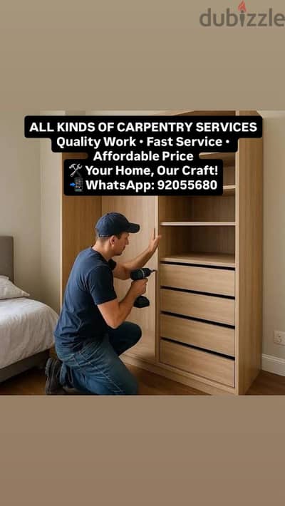 carpenter/furniture,IKEA fix repair/curtain,TV fix in wall/drilling