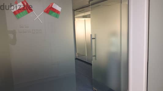 3-room glass partition is available. The office is going to be relocated to a new area,