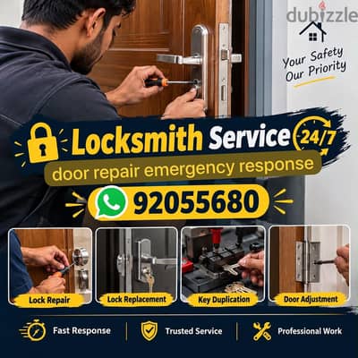 lock door open/door repair/electric lock fix/locksmith/carpenter/
