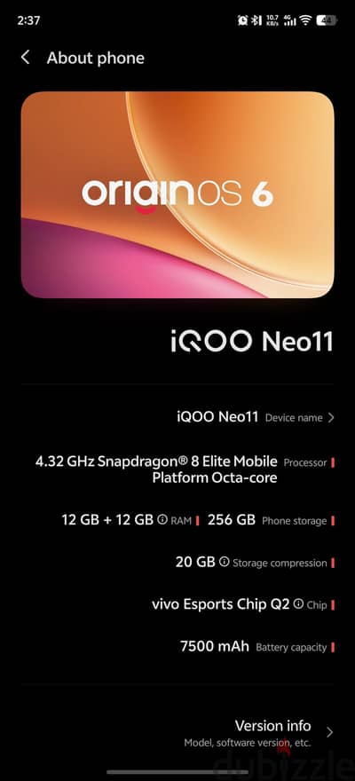 IQOO Neo 11 (Snapdragon 8 elite) Best for gaming and camera