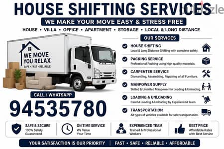 Best Muscat Mover and Packer House shifting office villa store shift