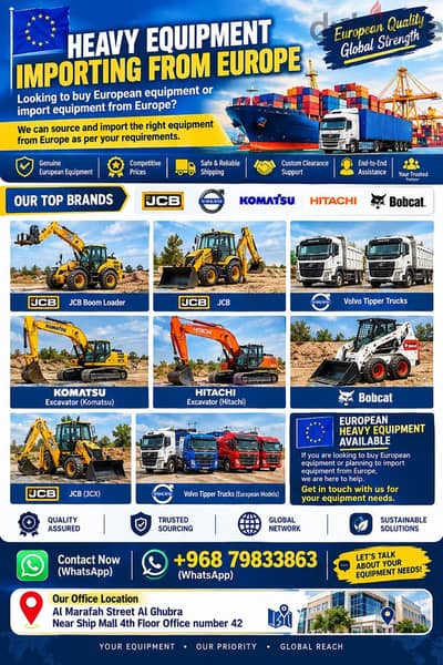 HEAVY EQUIPMENT IMPORTING FROM EUROPE rope