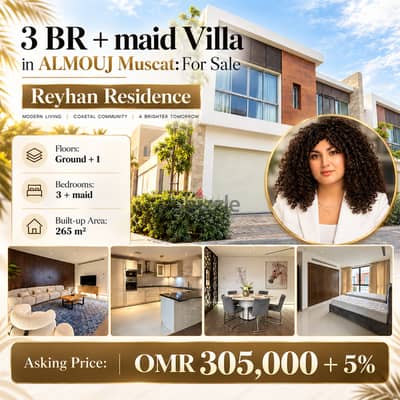 3BR + Maid’s Villa for Sale | Reyhan Residence | Al Mouj Muscat