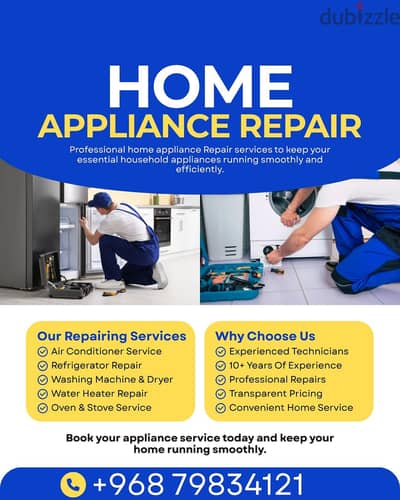 Refrigerator washing machine ac service dishwasher oven stove all kind