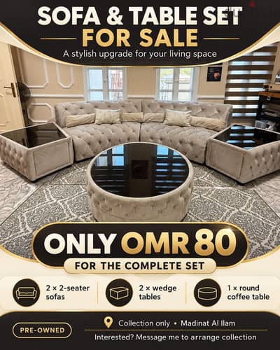 Complete Luxury Sofa set - 4 Seater ( 2x2)