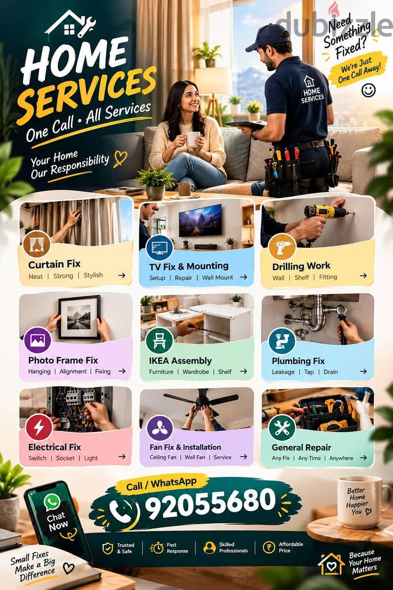 curtain/TV/photo fix in wall/IKEA fix,carpenter work/drilling work/etc 2