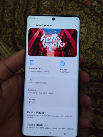 Motorola Edge 50 Fusion 12GB ram 512GB storage