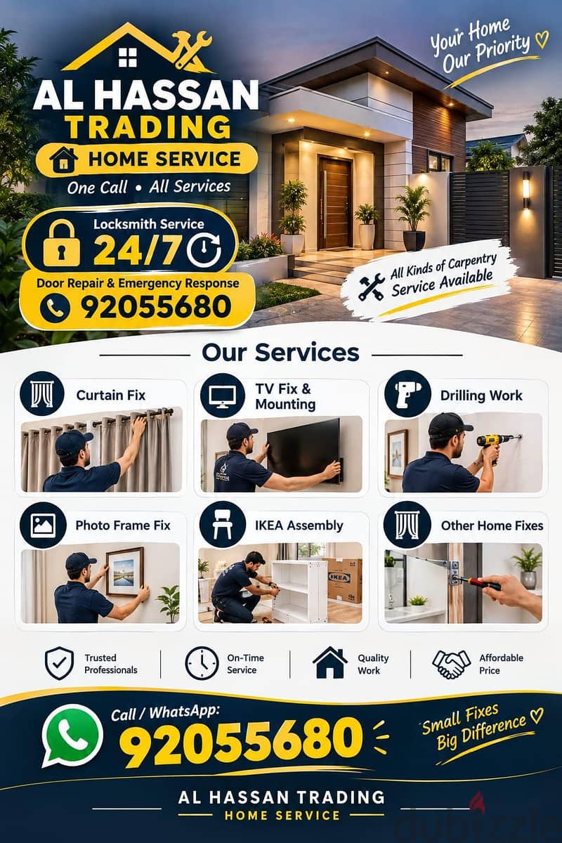 i carpenter/furniture,IKEA fix repair/curtain,TV fix in wall/drilling 2