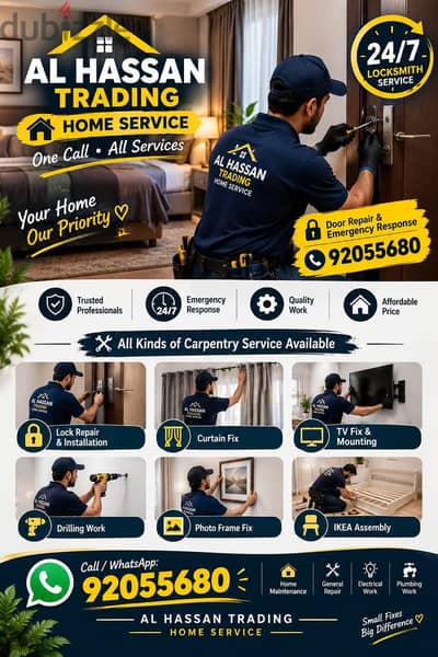 carpenter/furniture,IKEA fix repair/curtain,TV fix in wall/drilling