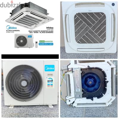 Midea 24,000 BTU 4-Way Ceiling Cassette AC – Used 3–4 Months, Like New
