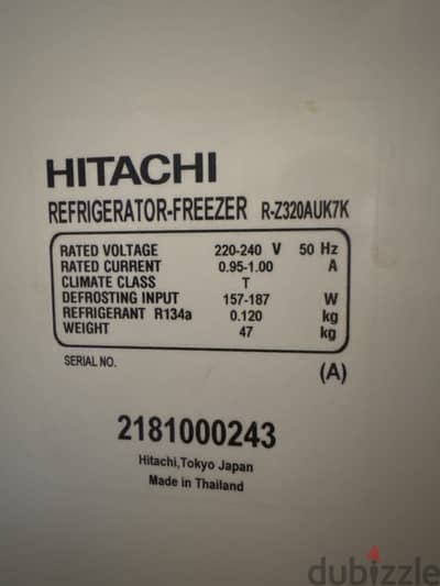 Hitachi 320 L Refrigerator Two Doors and Hisense smart TV 49 inch