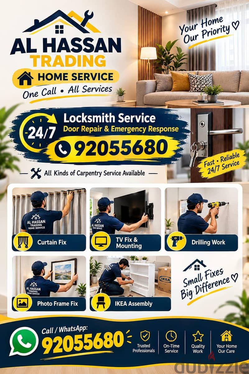 carpenter/furniture,IKEA fix repair/curtain,TV fix in wall/drilling 2
