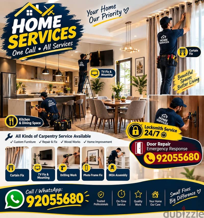 carpenter/furniture,IKEA fix repair/curtain,TV fix in wall/drilling 2