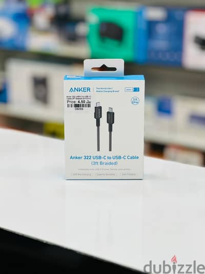 Brand New Anker 322 USB-C to USB-C Cable in Oman | Reliable Charging