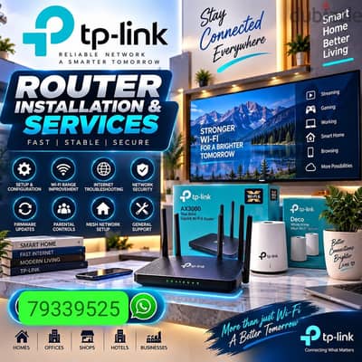 TPLink router range extender selling configuration & cable pulling