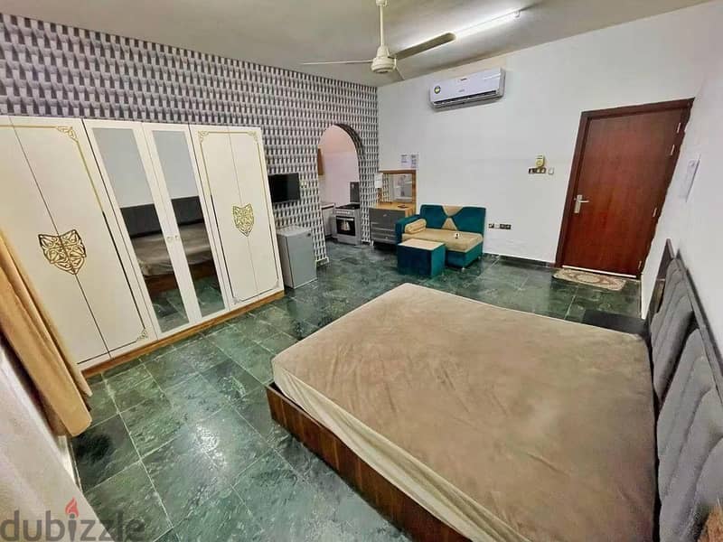 Furnished studio for rent in Al Ghubra Nearby services 3