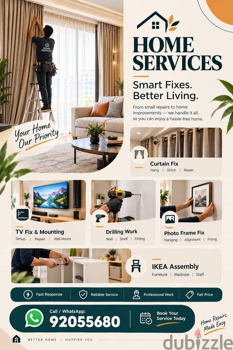 carpenter/plumbing/electrician/door repair all kind home services 2