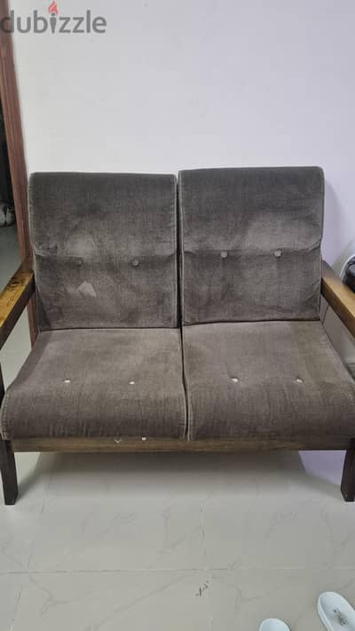 wooden sofa