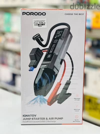 Brand New Porodo Ignatov Jump Starter in Oman | Vacuum Cleaner