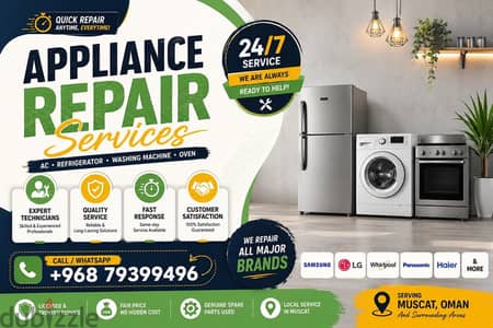 Refrigerator Washing Machine Ac Oven Stove Dishwasher Do repair