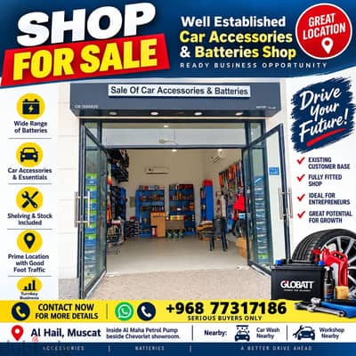 Car Accessories and Batteries shop for sale