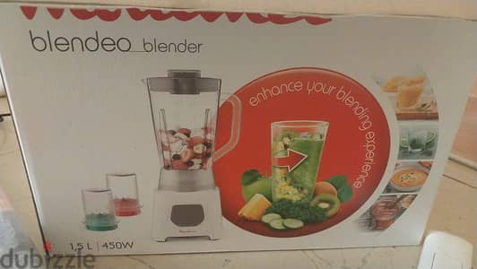 Blender Moulinex 450w , 1.5 L NEVER USED BUT THE CARTOON OPEN خلاط مولينكس لم يستعمل